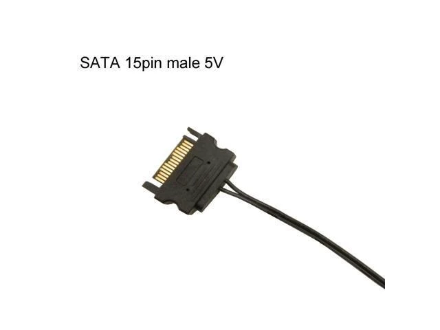 Alt view image 9 of 12 - 5Pcs 15Pin SATA to DC 5.5mm x 2.1mm Male Power Supply Adapter Cable LED Chassis Light Tape Controller Power Connection Cable for Computer LED Strips