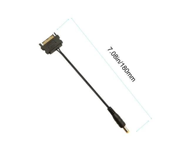 Alt view image 10 of 12 - 5Pcs 15Pin SATA to DC 5.5mm x 2.1mm Male Power Supply Adapter Cable LED Chassis Light Tape Controller Power Connection Cable for Computer LED Strips