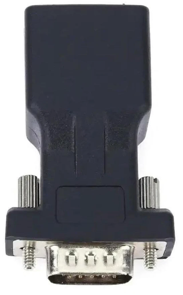 Alt view image 2 of 3 - RJ45 to RS232 Extender Adapter Male RJ45 to Female RS232 Converter LAN CAT5 CAT6 Ethernet Network Cable Adapter Computer and Network Switch Interface Converter