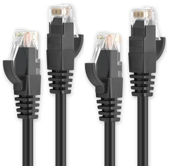 Alt view image 8 of 14 - Ethernet Cable 1 ft 2 Pack - Cat 6 High Speed Network Cable with Rj45 Connectors, Short Patch Cable for Patch Panel, Switch