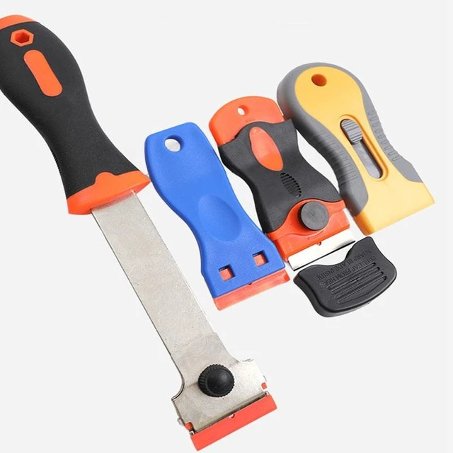 Alt view image 8 of 9 - SOEWIOU Multi-Purpose Extended Cleaning Scraper, Long Handle Glue Remover Razor Scraper with Replaceable Blades, Ideal for Car Window Tinting, Sticker Adhesive Removal & Household Deep Decontamination