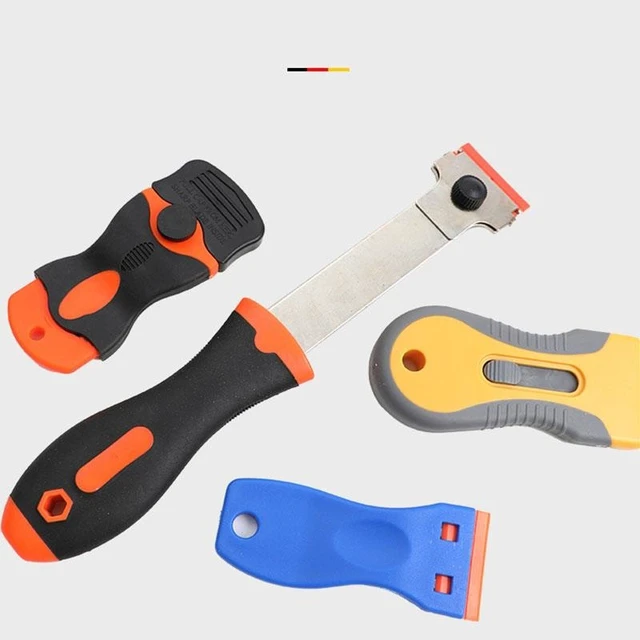 Alt view image 9 of 9 - SOEWIOU Multi-Purpose Extended Cleaning Scraper, Long Handle Glue Remover Razor Scraper with Replaceable Blades, Ideal for Car Window Tinting, Sticker Adhesive Removal & Household Deep Decontamination