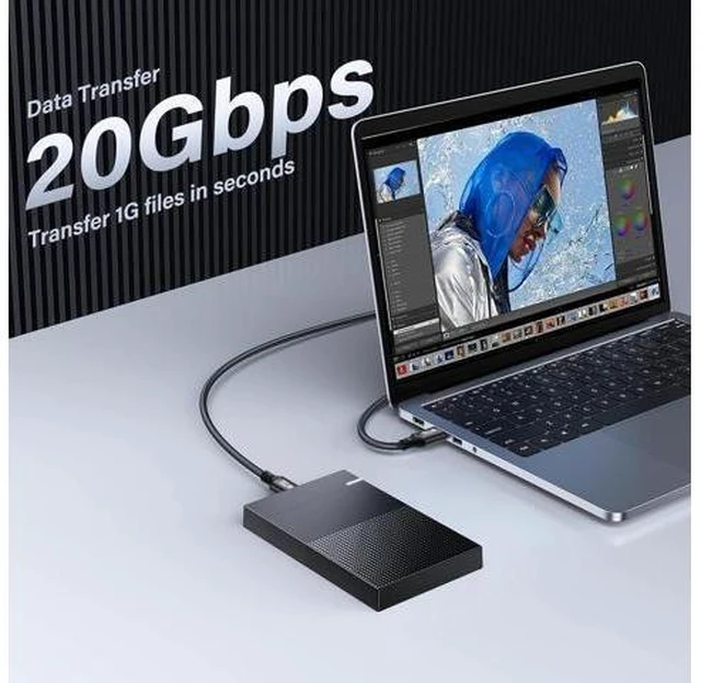 Alt view image 9 of 14 - USB C to USB C Cable USB 3.2 Type C 20Gbps PD 100W 8K@60Hz Data Fast Charging Cable for Phone, Tablet, Other USB C Devices (0.5M)