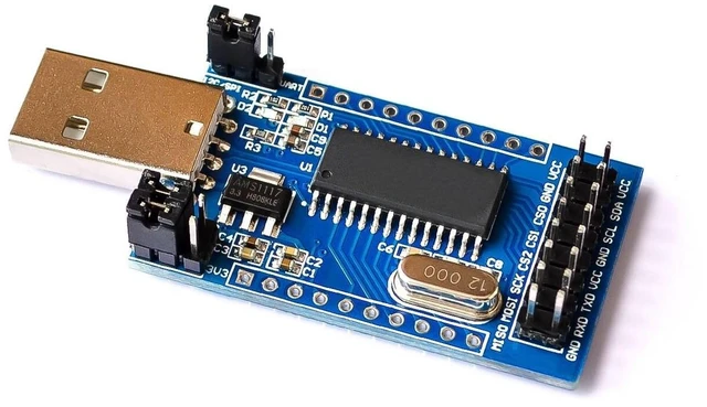 Alt view image 3 of 3 - SOEWIOU CH341A Programmer USB to UART IIC SPI I2C Convertor Parallel Port Converter Onboard Operating Indicator Lamp Board Module