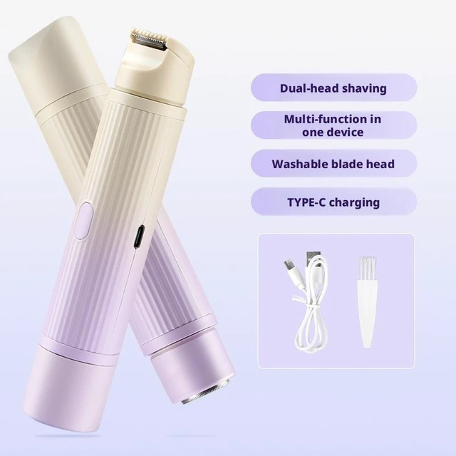 Alt view image 10 of 11 - SOEWIOU Dual-Head Electric Hair Remover for Women, Full Body Shaver for Bikini Area, Underarms & Legs