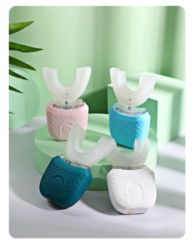 Alt view image 11 of 11 - SOEWIOU U-Shaped Electric Toothbrush for Adults, Automatic Sonic Tooth Cleaner, Soft Bristles, Rechargeable, Waterproof, White