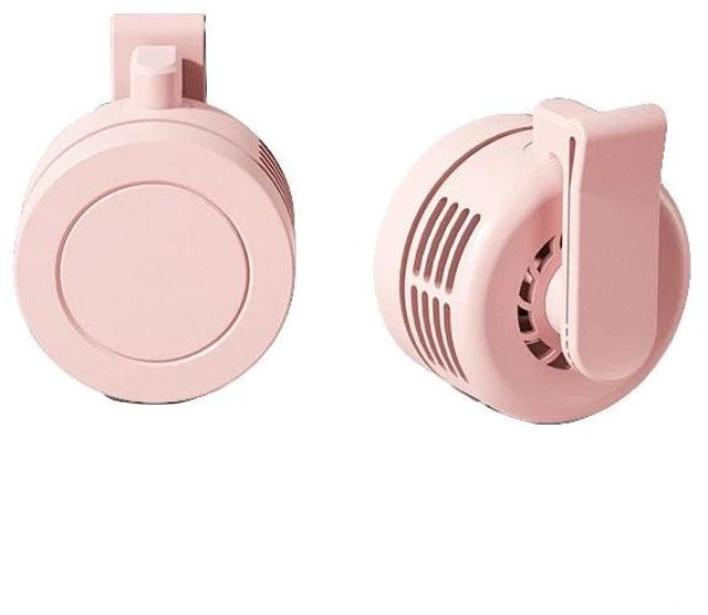 Alt view image 5 of 8 - SOEWIOU Sakura Pink Clip-on Mini Fan, Quiet USB Personal Cooling Fan, 3-in-1 Neck Hanging Handheld Desktop Portable Small Electric Fan
