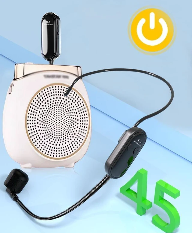 Alt view image 9 of 9 - SOEWIOU Wireless Headset Microphone for Teachers, Tour Guide Voice Amplifier Mic, Universal Headset for Speaker & Loudspeaker