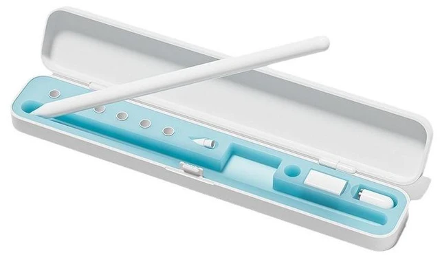 Alt view image 5 of 7 - Stylus Storage Case Protective Hard Shell Organizer Carrying Case with Soft Interior Pencil Tip Cover and Charging Adapter Holder For Apple Pencil 1st/2nd Generation Green