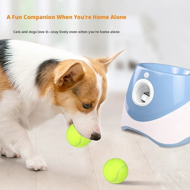 Alt view image 8 of 9 - SOEWIOU Automatic Tennis Ball Launcher, Pet Dog Ball Thrower, Interactive Dog Toy, Portable Dog Fetch Machine for Indoor Outdoor Entertainment