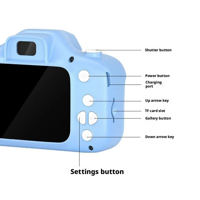 Alt view image 10 of 11 - SOEWIOU Kids Digital Camera, HD Selfie Camera with Photo Video Recording, Game & Music Player, Cartoon Portable Camera Toy Gift for Boys Girls