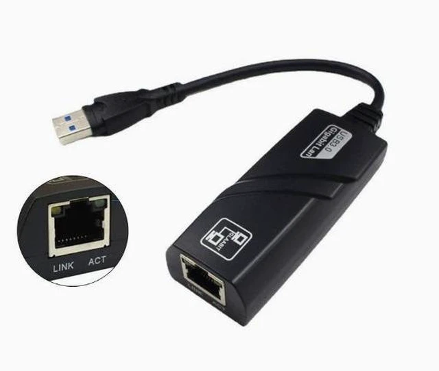 Alt view image 3 of 3 - SOEWIOU USB Gigabit Ethernet Adapter, USB to RJ45 Type-C High-Speed Ethernet Adapter, External USB LAN Adapter with LED