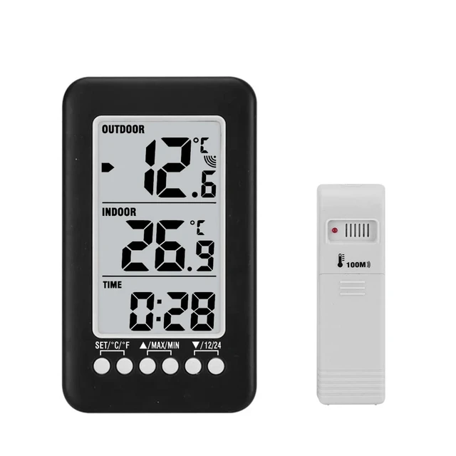 Alt view image 13 of 13 - SOEWIOU Indoor & Outdoor Wireless Thermometer, Home Refrigerator Freezer Thermometer with Max Min Memory
