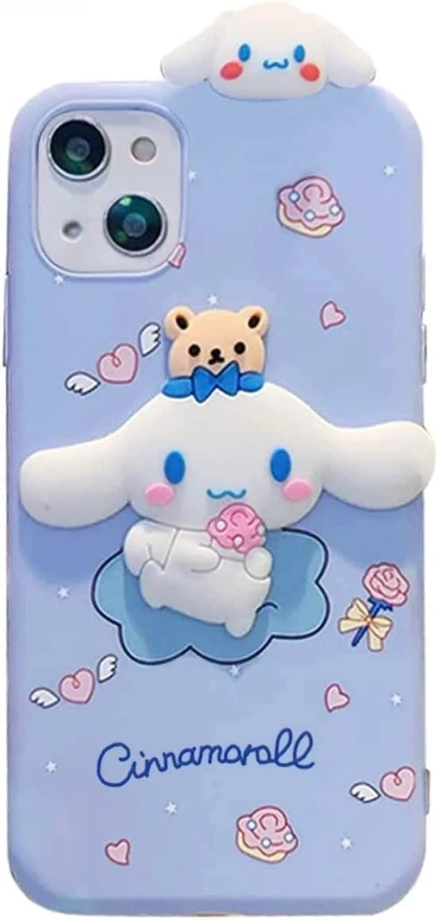 Alt view image 13 of 13 - SOEWIOU Case Compatible with iPhone 11, Shock-Absorption Anti-Scratch Bumper Case Cover, Cute Funny Anime Cartoon Cinnamon Design for Kids Teens Girls & Women