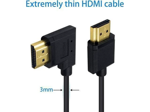 Alt view image 14 of 14 - 4K 90 Degree HDMI Cable 6inch/15cm, Extremely Thin Left Angle HDMI Male to Male Cable for 3D and 4K Ultra HD TV Stick HDMI 2.0 Cord