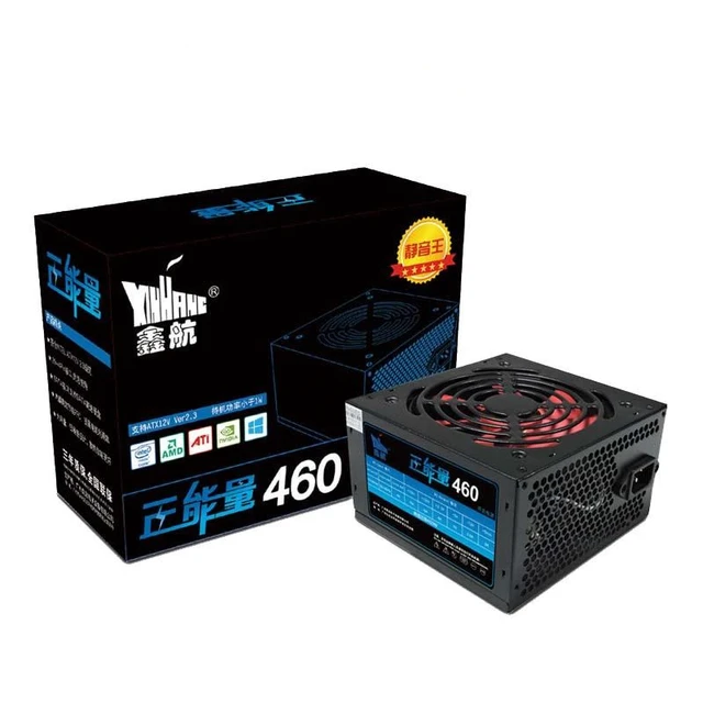 Alt view image 5 of 8 - 460W Power Supply 460W PSU For Desktop 460W 12CM Big Fan Mute Desktop Power rated 250W atx psu Gaming PC Desktop Computer PFC