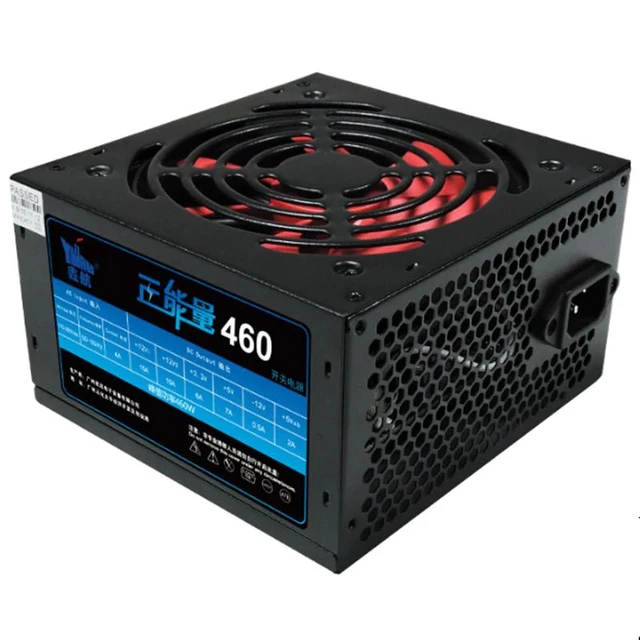 Alt view image 8 of 8 - 460W Power Supply 460W PSU For Desktop 460W 12CM Big Fan Mute Desktop Power rated 250W atx psu Gaming PC Desktop Computer PFC