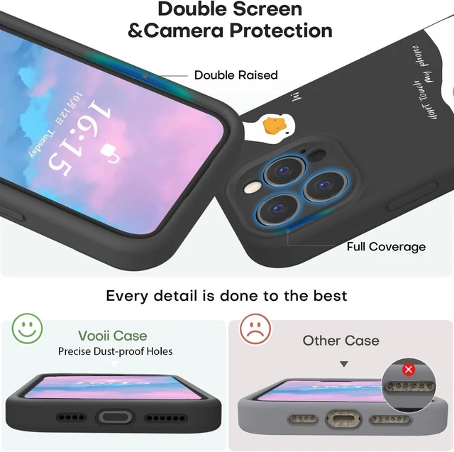 Alt view image 10 of 14 - SOEWIOU Funny Duck Case for iPhone 17, Cute Hi White Duck Phone Case Cover Liquid Silicone Soft Gel Rubber Phone Cover with Microfiber Lining for iPhone 17