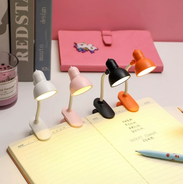 Alt view image 12 of 14 - SOEWIOU Mini Clip On Desk Lamp, Portable Book Clip Night Light, Flexible Gooseneck Lamp with Adjustable Rotation for Reading