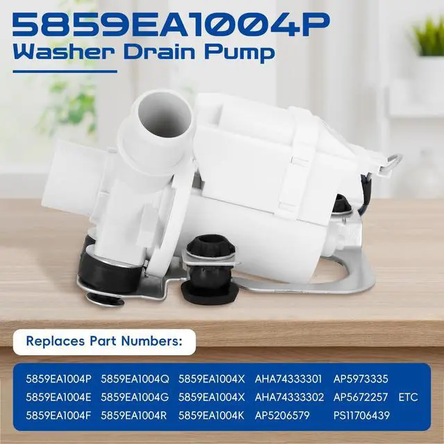 Alt view image 4 of 7 - 5859EA1004P Washer Drain Pump Assembly,5859EA1004P Washer Drain Pump Motor, 5859EA1004F 5859EA1004E 5859EA1004G