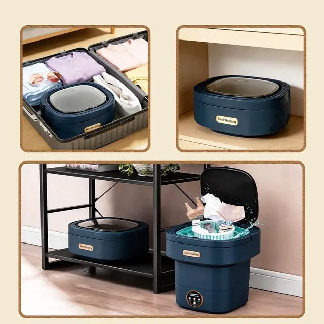 Alt view image 7 of 7 - 22L Mini Laundry Machine Foldable Portable Laundry Machine and 3 Cleaning Modes for Baby Clothes,Ideal for Travel, Dorms