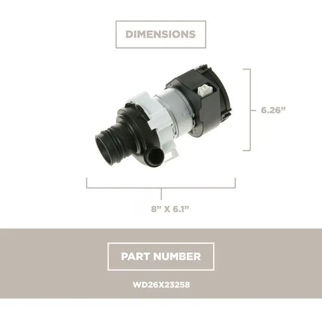 Alt view image 5 of 6 - Appliances WD26X23258 Dishwasher Circulation Pump Assembly