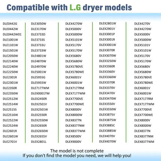 Alt view image 3 of 7 - Dryer Heating Element Kit Fit for L.G Dryer DLE5955W DLE2301R DLEX3370W DLEX3470V DLE1501W DLEX3070W DLE5977S DLE5977B DLE5955G DLE4970W DLEX3360W DLE2140W DLE0442W DLEX8100V DLEX8000W
