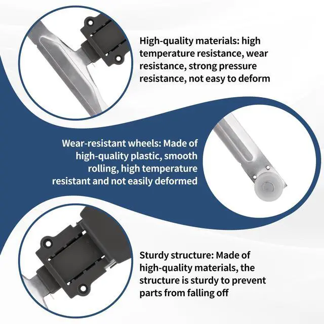Alt view image 6 of 7 - W10609578 WPW10609579 Dishwasher Rack Adjusters Compatible With Whirlpool Maytag Dishwasher Upper Rack Adjuster Fit for MDB7959SHK0 MDB7959SHZ1 MDB7959SHZ0 MDB7979SHZ1 Right Left Side Parts