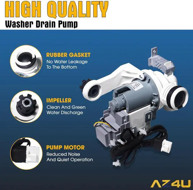 Alt view image 6 of 7 - Upgraded DC97-19289F DC97-19289H PX3516-01 Samsung Washer Drain Pump | WA45M7050AW/A4, WA50F9A7DSP/A2, WA45H7000AW/A2, WA45T3200AW/A4, WA48H7400AW/A2, WA44A3405AW/A4, WA456DRHDSU/AA, WA50F9A8DSWA2