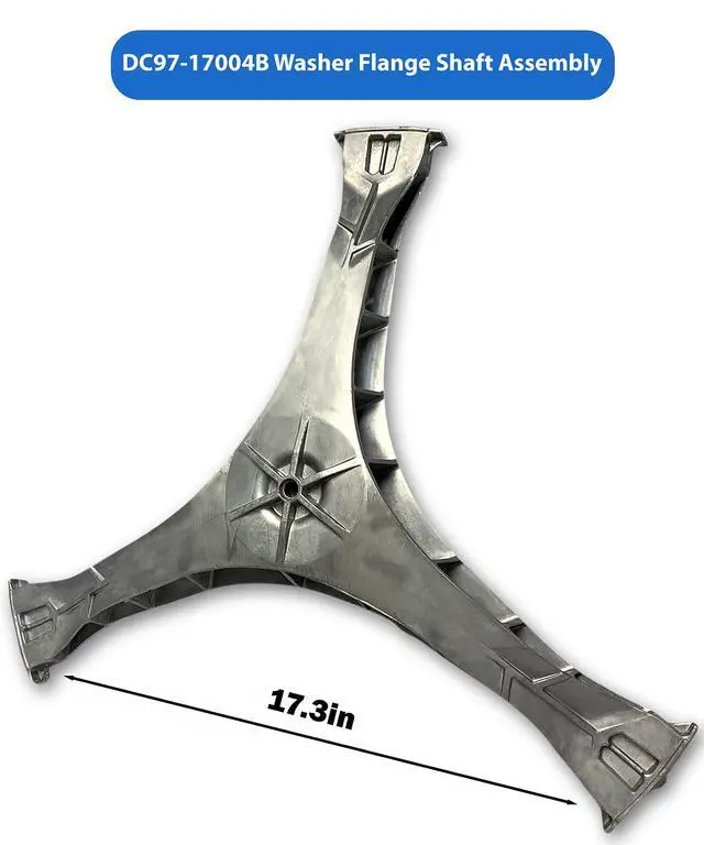 Alt view image 2 of 5 - DC97-17004B / DC60-00100A Washer Flange Shaft Assembly Compatible with Samsung Washing Machine Washer Spider Spinner Shaft Replaces DC97-17004A DC97-17004E with DC60-40137A Spider Hex Bolts