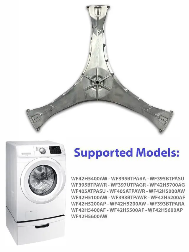 Alt view image 3 of 5 - DC97-17004B / DC60-00100A Washer Flange Shaft Assembly Compatible with Samsung Washing Machine Washer Spider Spinner Shaft Replaces DC97-17004A DC97-17004E with DC60-40137A Spider Hex Bolts