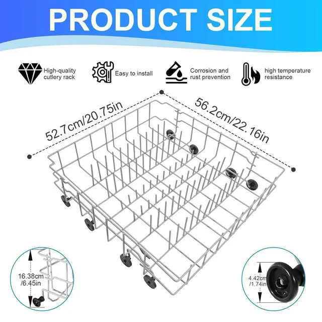 Alt view image 2 of 7 - 5304535379 Dishwasher Rack Replacement,Dishrack for Kenmore Crosley Frigidaire (5304535379)