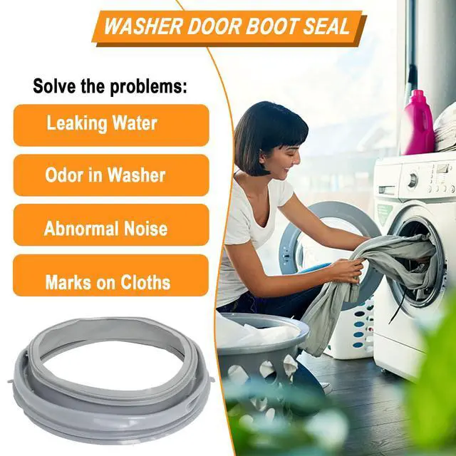 Alt view image 6 of 7 - WPW10381562 WFW9050XW00 WFW9150WW00 Washer Door Seal Bellow Boot Gasket Compatible with Whirlpool WFW9150WW01 WFW9250WW01, Maytag 2000 Series MHWE200XW00, Amana Inglis, Replace W10290499