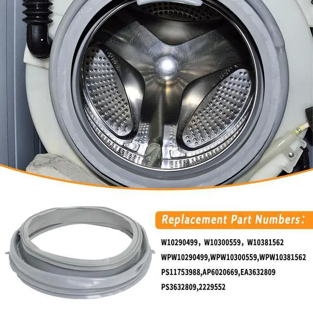 Alt view image 7 of 7 - WPW10381562 WFW9050XW00 WFW9150WW00 Washer Door Seal Bellow Boot Gasket Compatible with Whirlpool WFW9150WW01 WFW9250WW01, Maytag 2000 Series MHWE200XW00, Amana Inglis, Replace W10290499