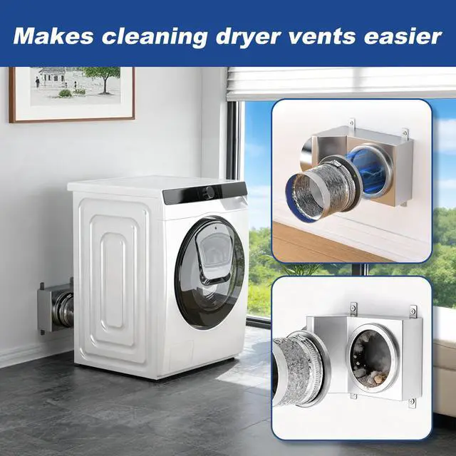 Alt view image 3 of 7 - Magnetic Dryer Vent, 90 Degree Magnetic Dryer Vent Strong Magnet Dryer Vent Connector Kit Airtight Seal Adapter Quick Connect Disconnect Easy to Clean Foil Hose 4" Exhaust Duct with Clamps Screws