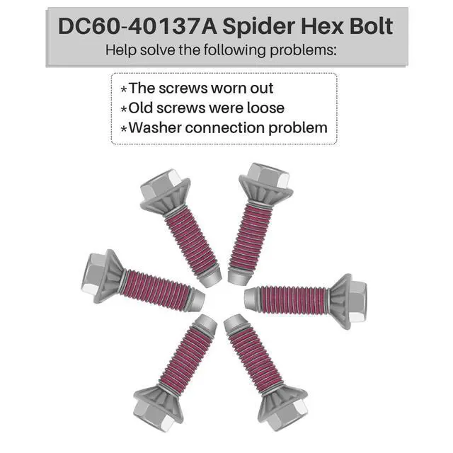 Alt view image 4 of 7 - DC97-16509B Washer Flange Shaft Assembly Compatible with Samsung Washing Machine, with DC60-40137A Spider Hex Bolt (6 Pack) Replace DC97-16509B DC97-16509A PS4221666 3282591