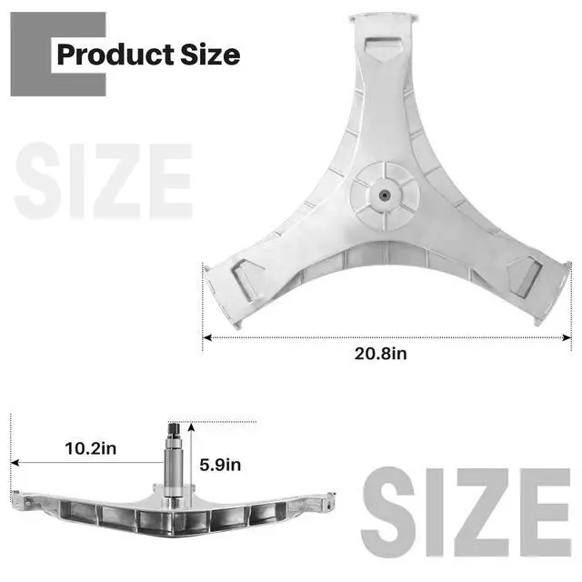 Alt view image 5 of 7 - DC97-16509B Washer Flange Shaft Assembly Compatible with Samsung Washing Machine, with DC60-40137A Spider Hex Bolt (6 Pack) Replace DC97-16509B DC97-16509A PS4221666 3282591