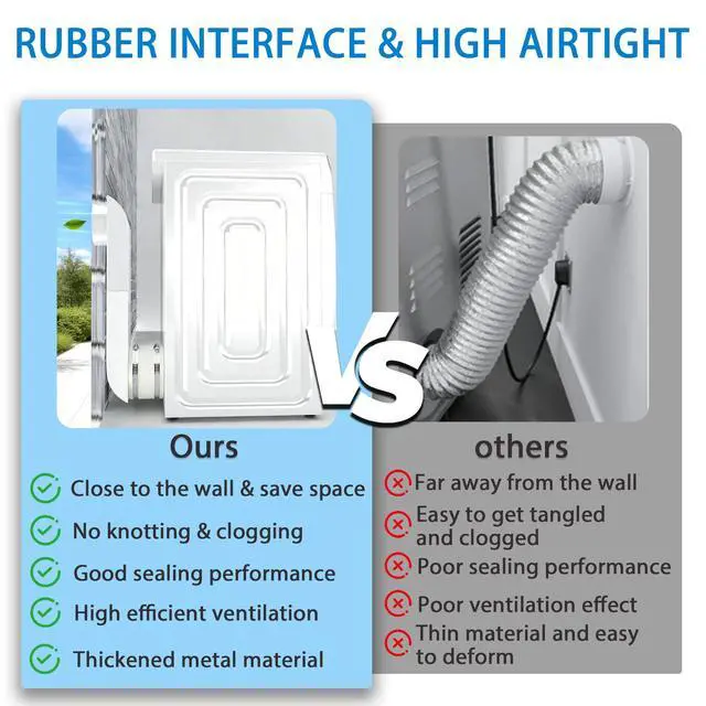 Alt view image 7 of 7 - Periscope Dryer Vent Kit 9.5-14.5" Adjustable Telescoping Duct, Stainless Steel Flat Slim Design for Tight Spaces, Fits Whirlpool & All Standard 4-Inch Dryer Vents