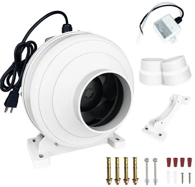 Main image of Dryer Vent Booster Fan with Pressure Switch for Automatic Activation, 4" Inline Exhaust Fan 260CFM High Air Volume, Ultra-Quiet Anti-Clog Design Efficiently Reducing Drying Time