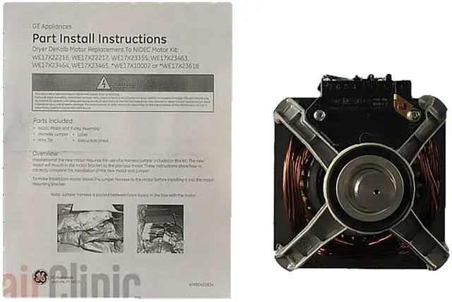 Alt view image 3 of 3 - Appliances WE17X22217 Dryer Drive Motor Kit