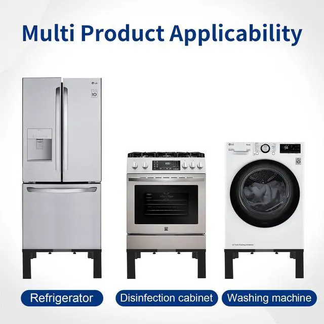 Alt view image 7 of 7 - Heavy-Duty All Steel Laundry Pedestal 16" Height, Full Size Universal Washing Machine Stand, Dryer Stand, Suitable for All Washer and Dryer, Black