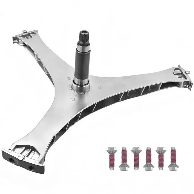 Main image of DC97-17004B Washer Flange Shaft Assembly Compatible with Samsung Washing Machine, with DC60-40137A Spider Hex Bolt (6 Pack) Replace DC97-17004A DC97-17004E AP5800144