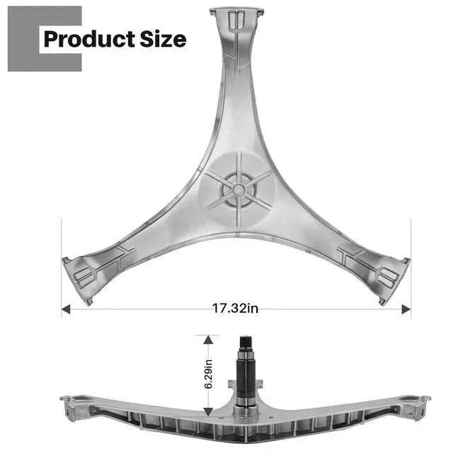 Alt view image 5 of 7 - DC97-17004B Washer Flange Shaft Assembly Compatible with Samsung Washing Machine, with DC60-40137A Spider Hex Bolt (6 Pack) Replace DC97-17004A DC97-17004E AP5800144