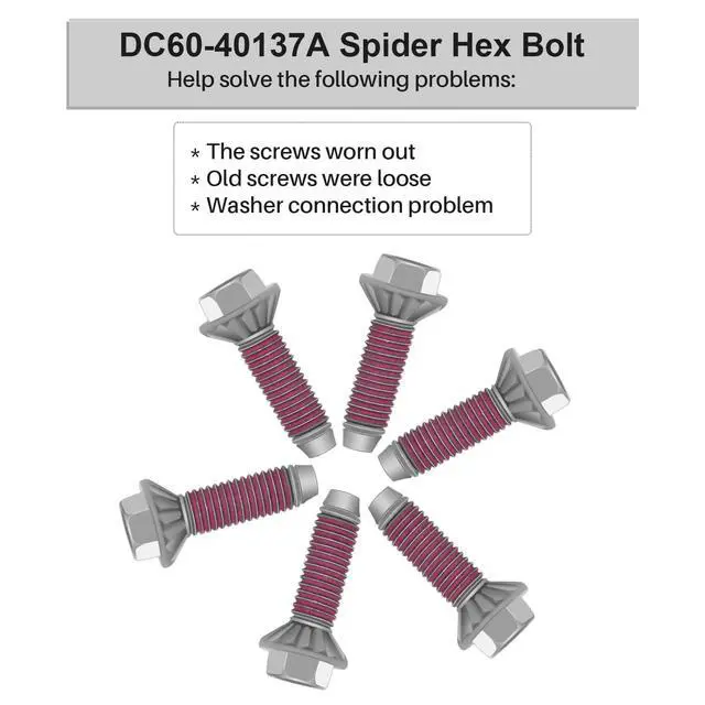 Alt view image 6 of 7 - DC97-17004B Washer Flange Shaft Assembly Compatible with Samsung Washing Machine, with DC60-40137A Spider Hex Bolt (6 Pack) Replace DC97-17004A DC97-17004E AP5800144