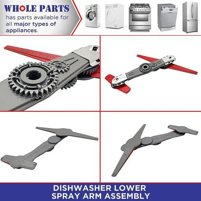Alt view image 5 of 7 - Upgraded Dishwasher Lower Spray Arm Assembly Part # W10859935 - Replacement & Compatible With Some Kenmore and Whirlpool Dishwashers