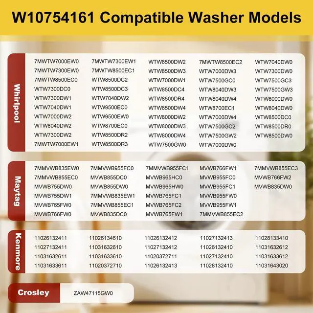 Alt view image 3 of 7 - W10754161 W10447979 Washer Rotor (OEM) Compatible with whirlpool maytag crosley kenmore Washer for WTW7000DW0 WTW7500GC2 MVWB766FW1 MVWB765FW ect. Replacement Part AP5956755 PS10064560 PD00028151 etc