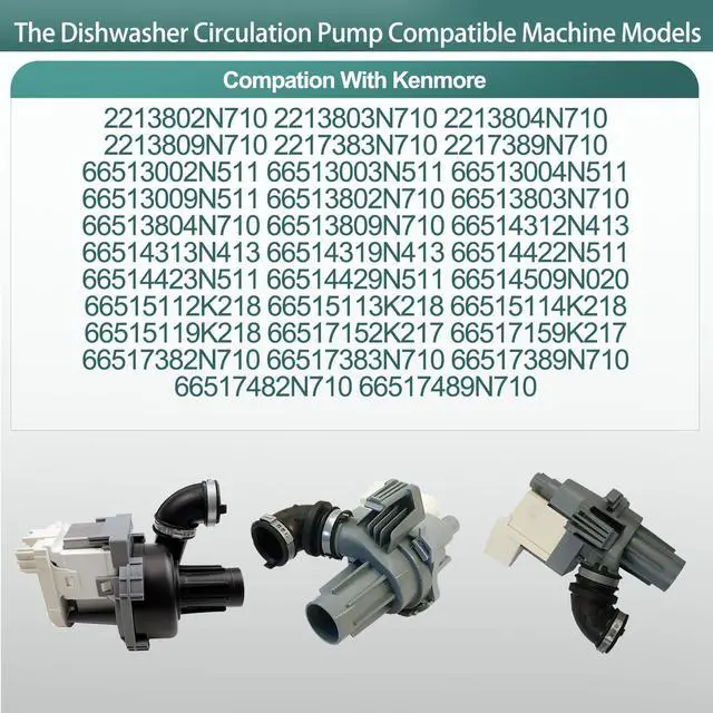 Alt view image 2 of 7 - WDP540HAMZ4 WDF520PADM7 Dishwasher Circulation Pump for whirlpool | WDP540HAMZ2 WDF330PAHW2 WDF341PAPW2 WDF341PAPM1 WDF330PAHB2 WDT540HAMZ0 WDP540HAMZ0 WDF330PAHD2 WDF320PADB3 WDF330PAHD0