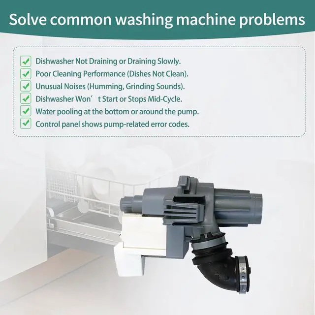 Alt view image 6 of 7 - WDP540HAMZ4 WDF520PADM7 Dishwasher Circulation Pump for whirlpool | WDP540HAMZ2 WDF330PAHW2 WDF341PAPW2 WDF341PAPM1 WDF330PAHB2 WDT540HAMZ0 WDP540HAMZ0 WDF330PAHD2 WDF320PADB3 WDF330PAHD0