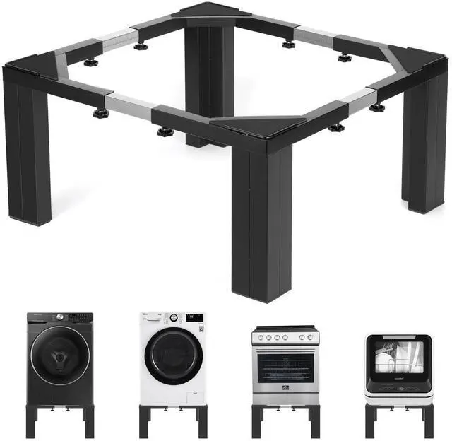 Main image of 1000lbs Capacity All Steel 12 Inch Height Laundry PedestalSturdy Washer Dryer Pedestal with Anti Slip Mat, Adjustable Size for All Washer,Refrigerator and Dryer