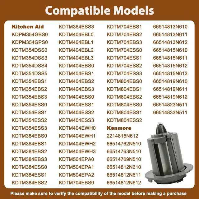 Alt view image 4 of 7 - W11084156 Dishwasher Pump Filter Compatible with whirlpool kenmore kitchen aid KDTM354DSS KDTM354ESS KDTM404ESS etc Dishwasher (Some Models), Replace Number: W10713298 4534056 AP6048028 PS12070547 etc